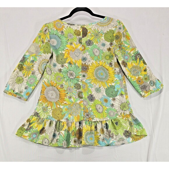 Liberty of London Target Womens Top Ruffled Floral Tunic Bloomcore Cottage Sz S - Picture 2 of 10